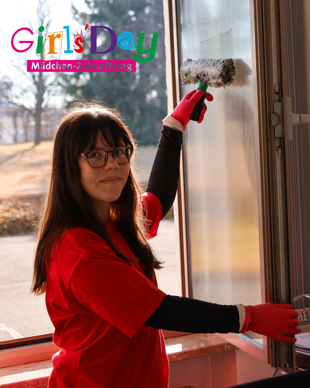 Girls Day 2025, Milena Weber in der Gebäudereinigung