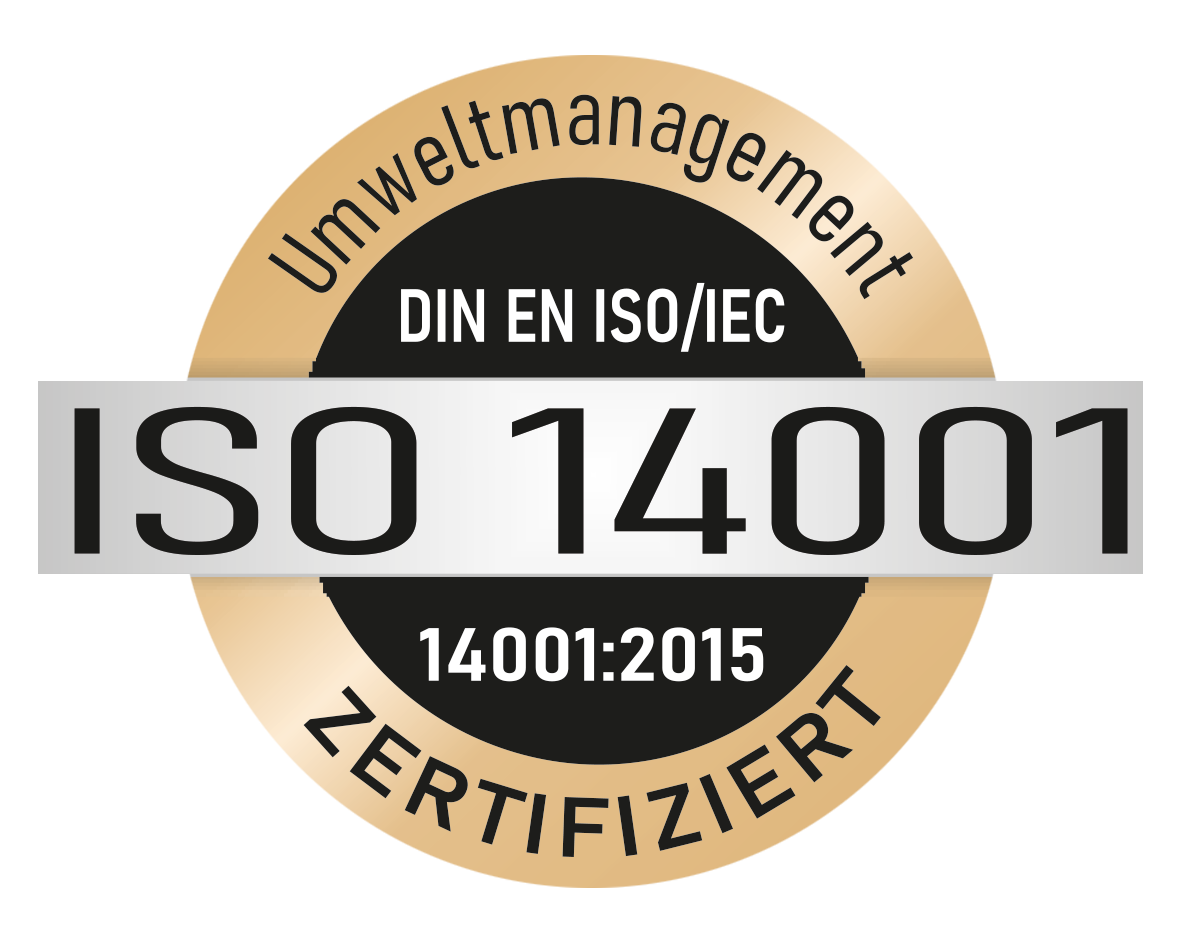 Logo ISO 14001 - Zertifizierung für Umweltmanagementsysteme